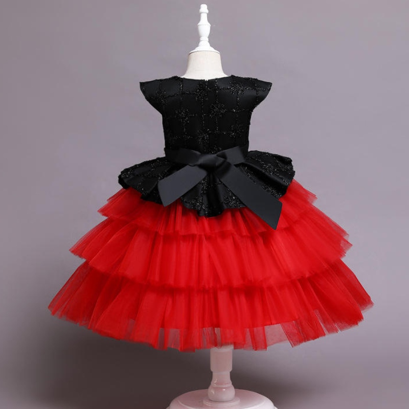 Children's Mesh Princess Dress Cake Tutu Rok voor verjaardag piano performance feest