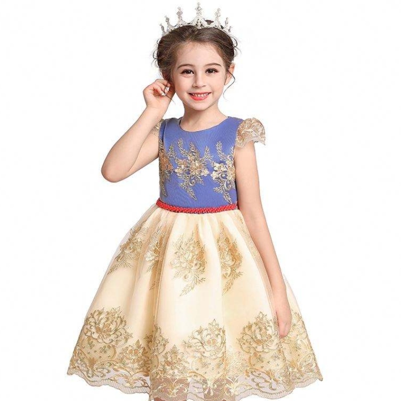 2020nieuwe kinderen \\ 's Kleding Maxi Lek Back Girl Dress Lace Princess Dress L5192