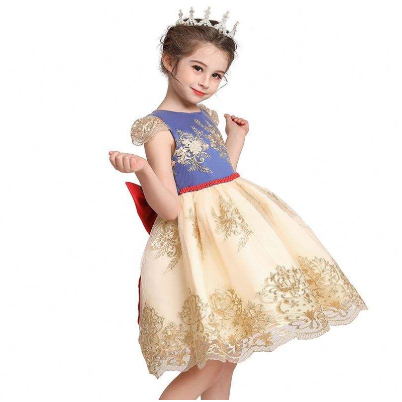 2020nieuwe kinderen \\ 's Kleding Maxi Lek Back Girl Dress Lace Princess Dress L5192