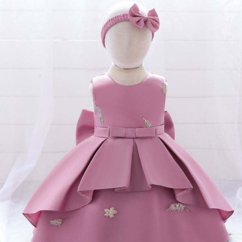 Kinderen kleding schattige mouwloze bloemenmeisjes feestjurk bloemen bruiloft prinses jurken l185