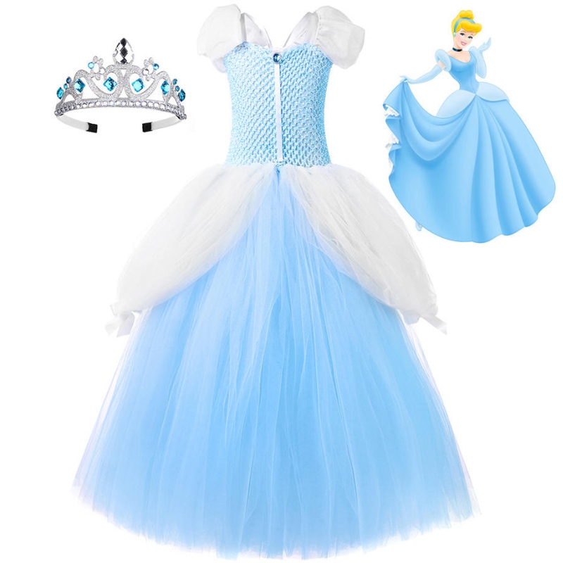 Girls Princess Dress Fancy Costume Role Play Ball Gown Halloween Party Dress Up