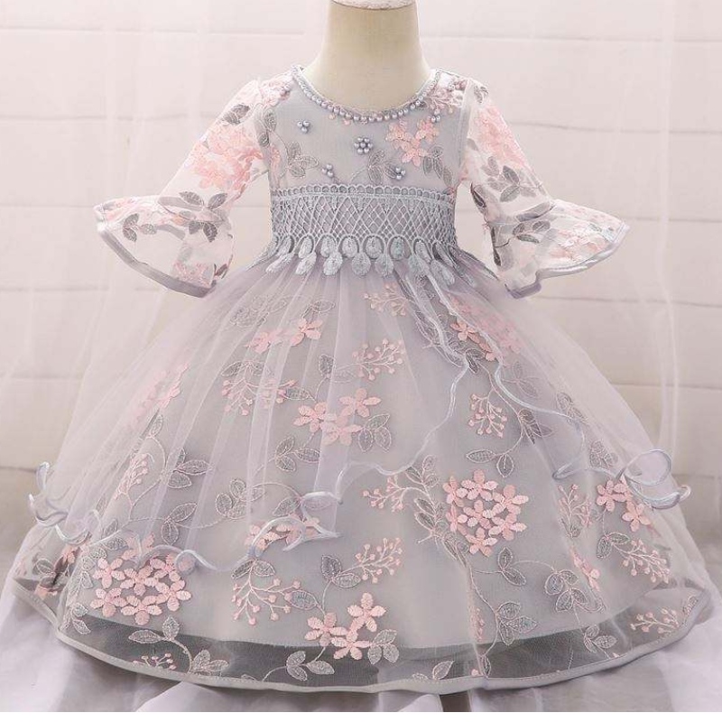 Girl Dress Flower Princess Anna Elsa Halloween -kostuums Jurk Baby Girl Party Dress L5015XZ