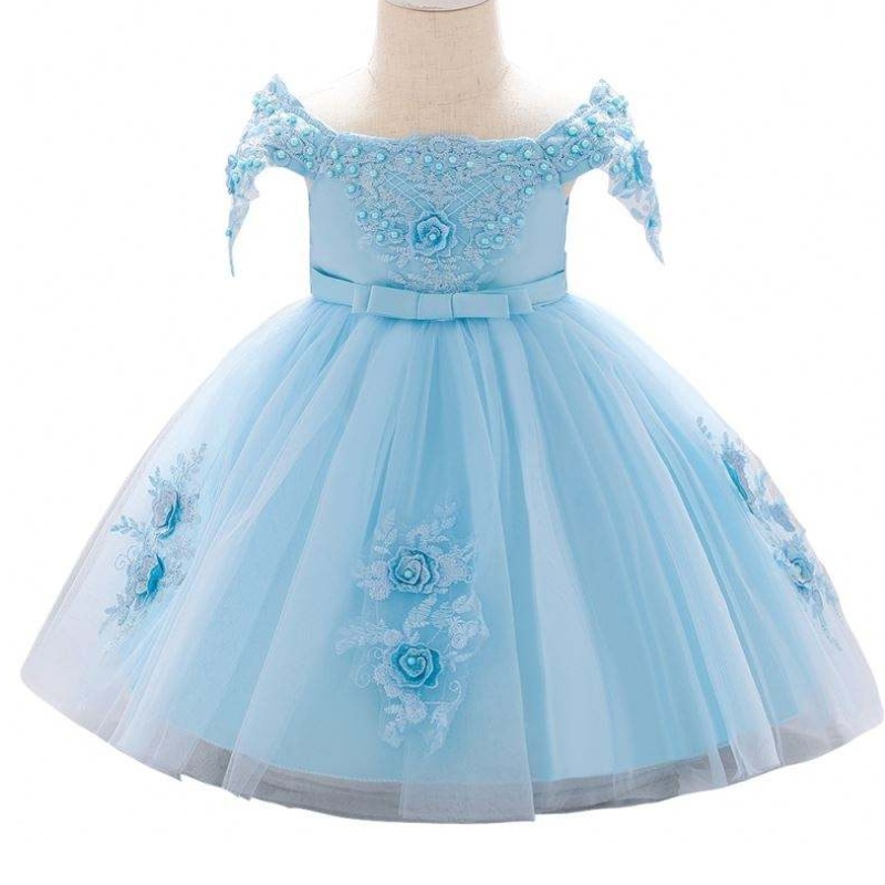 Kinderen van hoge kwaliteit Kinderprinses Jurk Kinderen Frock Design Embriodary kostuums L5057XZ