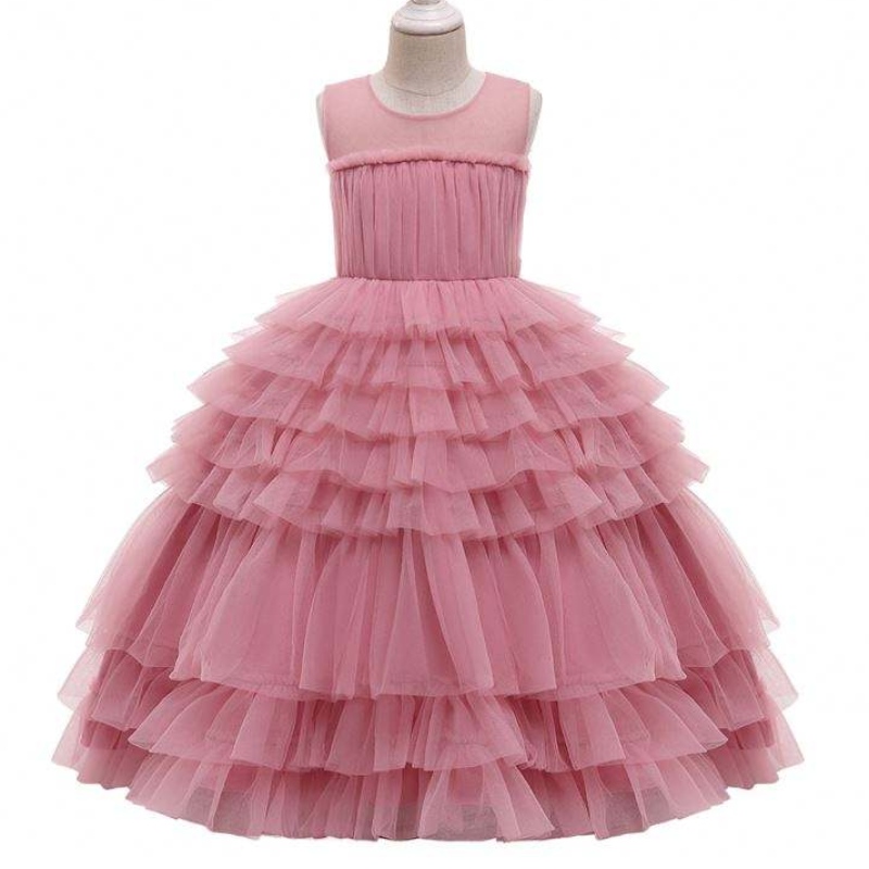 Baige 2021 Nieuwe Design Girls Dresses Layered Ruffles Ball Jurk Kids Tutu feestjurk