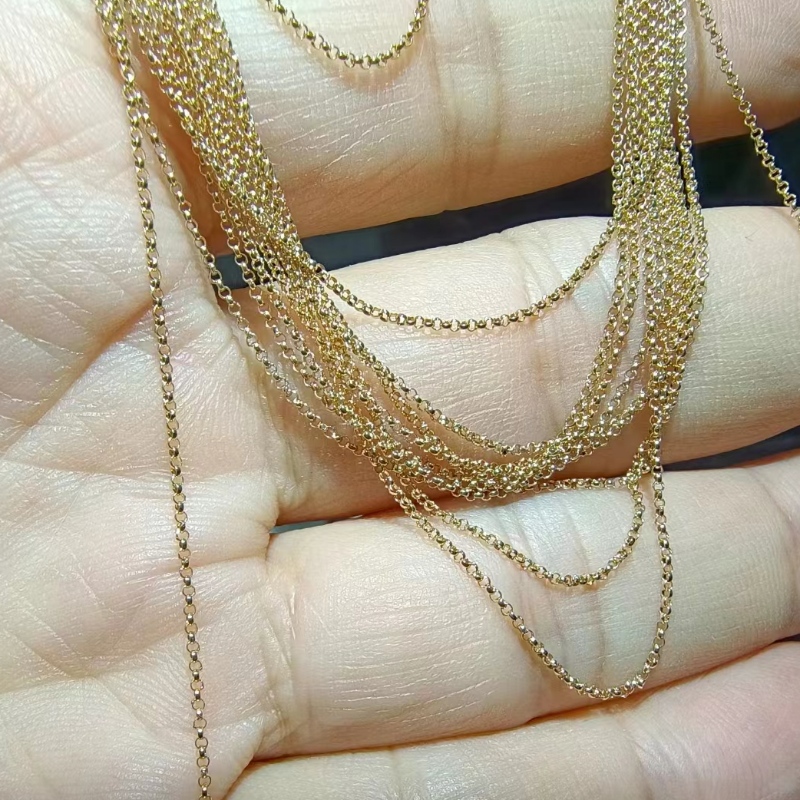 18k/14k/10k/9k diy gouden ketting klaar om te verzenden