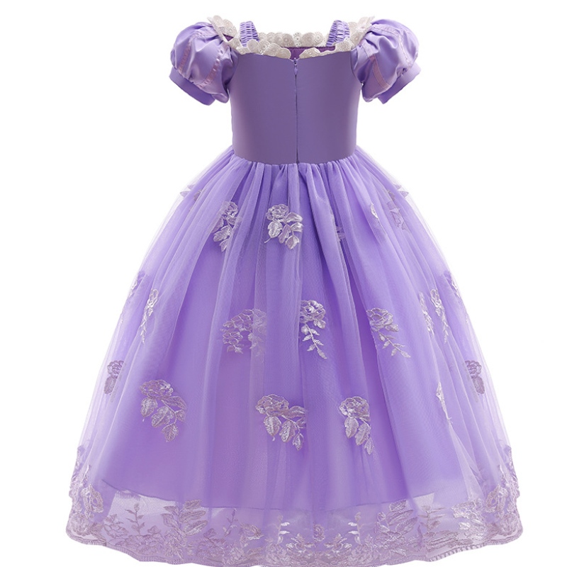 Fairy Tale Princess Dress For Kids Purple Lace Girls Frocks Design Jurken Kostuum Kids verjaardagsjurken voor kinderen