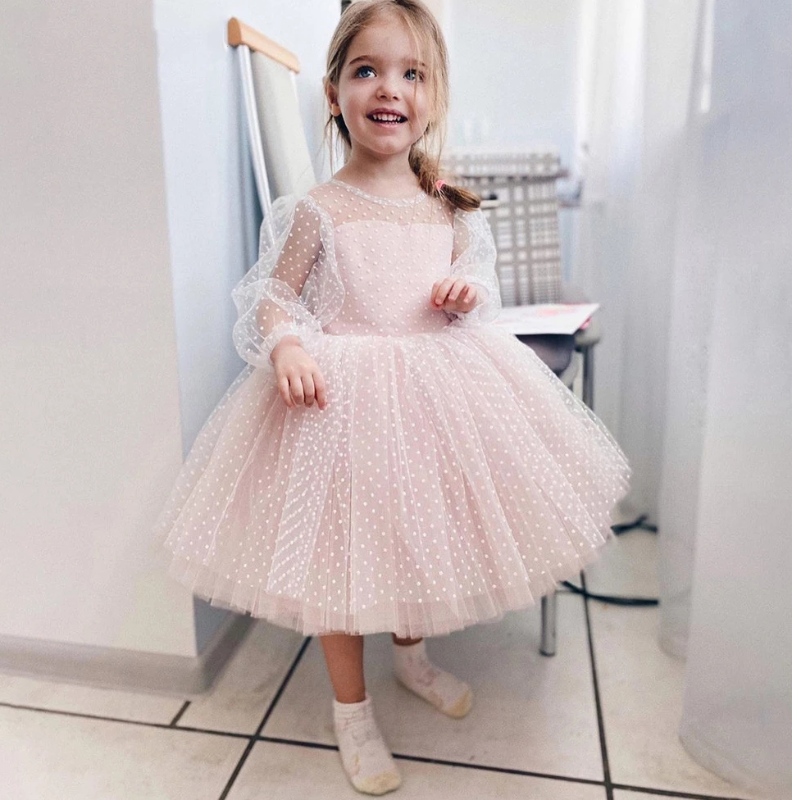 Peuter babymeisjes jurken kinderen elegant prinses feest tutu tule kerst kostuum