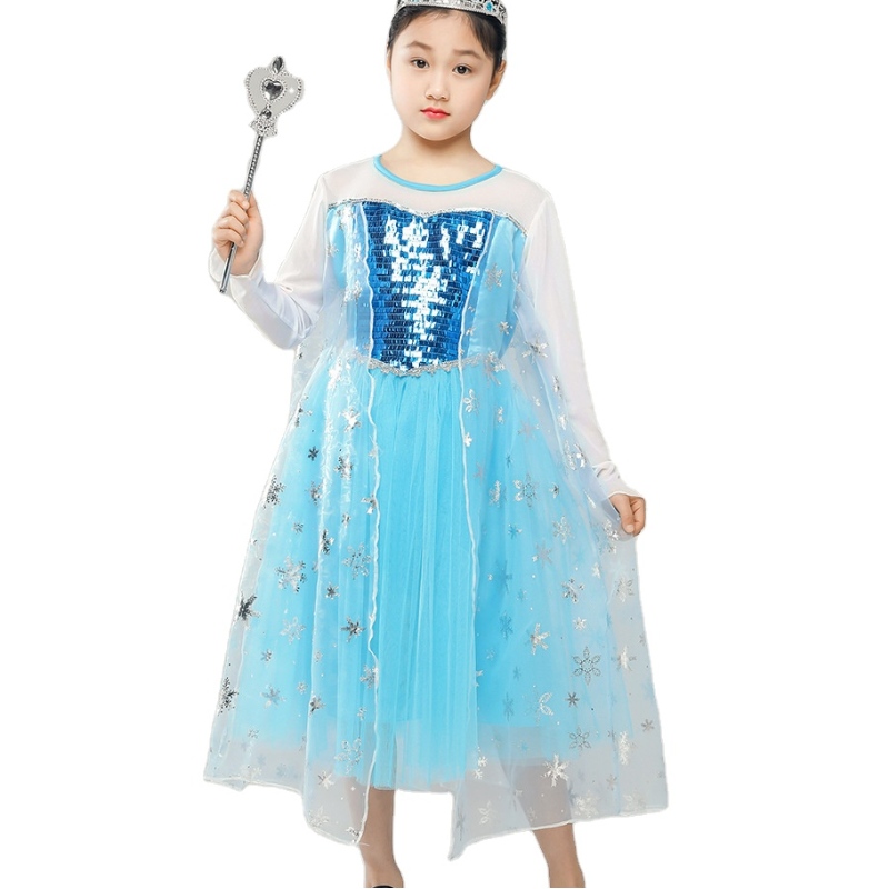 Meisjes \\ 'Ice Princess Dress Dress Costume Birthday Halloween Christmas Fancy Party Outfit