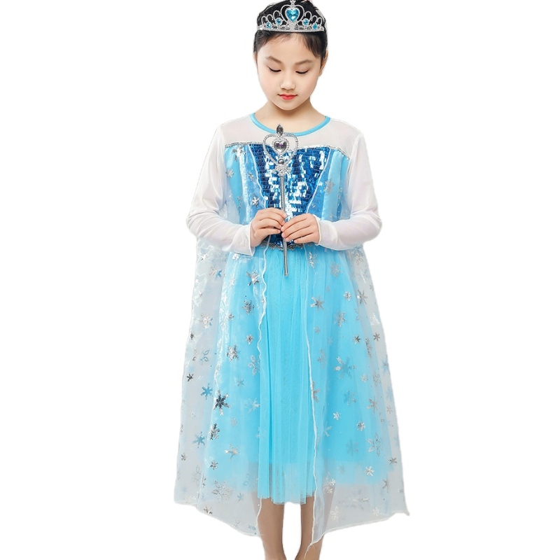 Meisjes \\ 'Ice Princess Dress Dress Costume Birthday Halloween Christmas Fancy Party Outfit