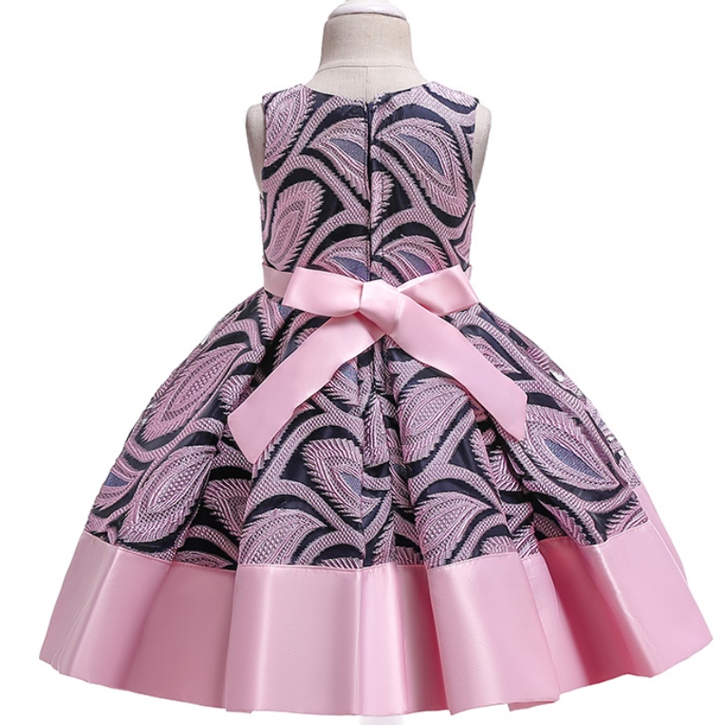 Ansoo kerstprinses meisjes bloem geborduurde jurk elegante kinderen meisje bruiloft feest roze jurken Halloween Girls kleding