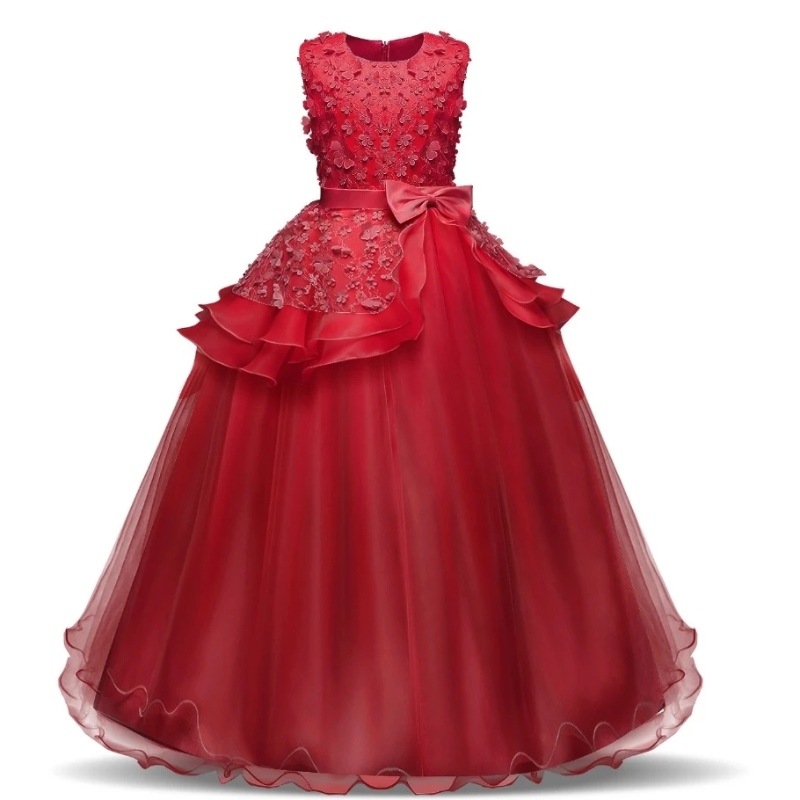 Baby Girl Pageant formele jurken zomerfeest slijtage meisjes verjaardag outfits tienermeisjes 8 14t doop jurk tutu boetiek jurk