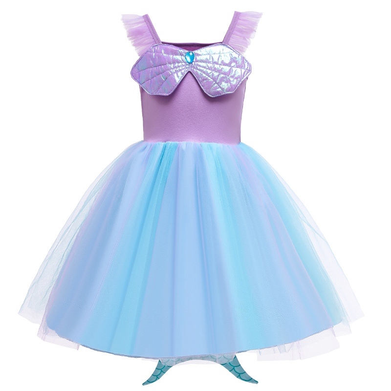 Prinsesjurk voor babymeisjes Fancy Little Mermaid Cosplay kostuum peuter kinderen oceaan sirene zomer kleding