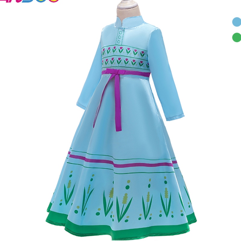 Ansso Anna Elsa Princess kostuums voor kinderen Halloween kerstfeest Cosplay Snow Queen Fancy Jurken Girls Snowflake Prom Jurk