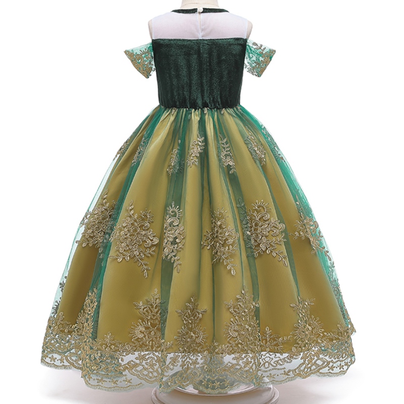 Princess Dance Party Green Jurk Anna's Summer Wedding Cute Jurk For Girl