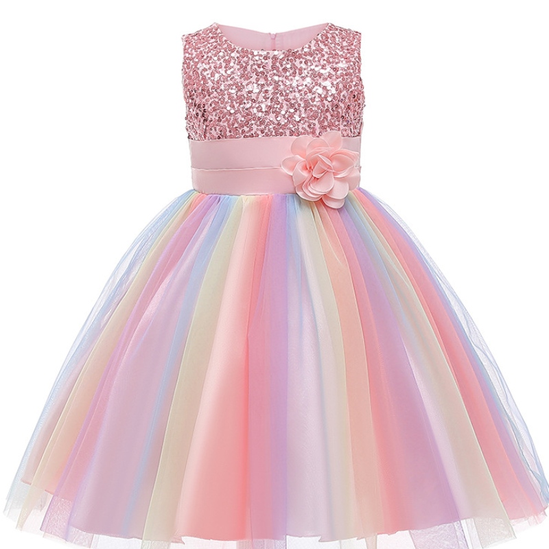 Kids Girl Flower Jurk baby bruiloft bruidsmeisje verjaardagsfeestje optocht tutu tule prinses jurken