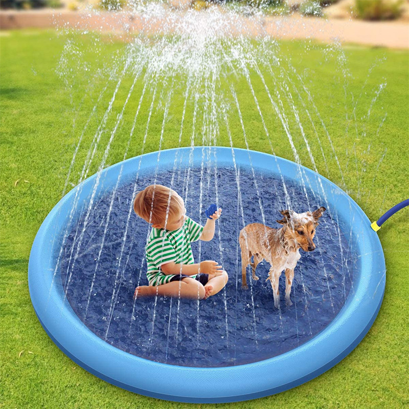 Opblaasbaar 170 cm hond Splash sprinkler pad buiten