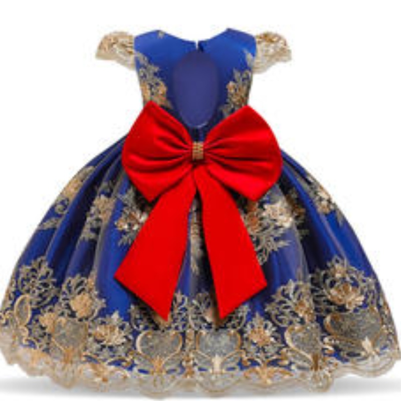 Factory Levering Kinderkleding Kerstmismeisje Verjaardagsfeest Outfits Lace Princess Girls Wedding Formele jurk Kidsjurk