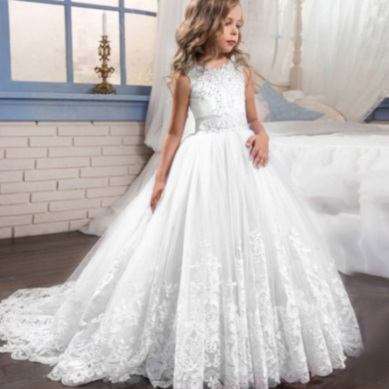 Baigeluxury Design Groothandel Kids Wedding Event Ball Jurk Fancy Princess Prom Frock Girl Party Dress LP-231