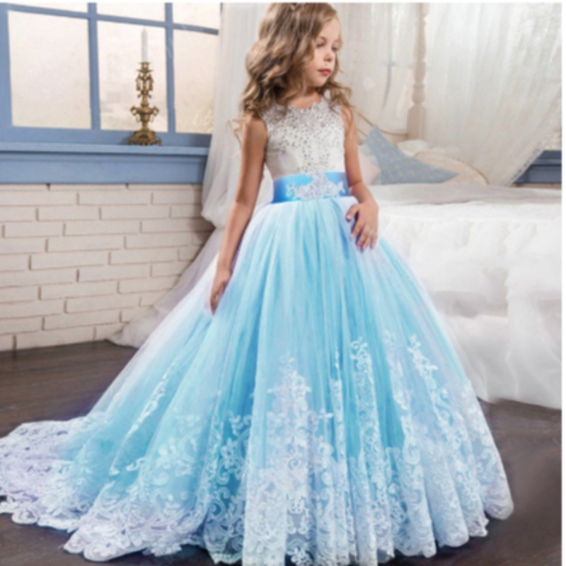 Baigeluxury Design Groothandel Kids Wedding Event Ball Jurk Fancy Princess Prom Frock Girl Party Dress LP-231