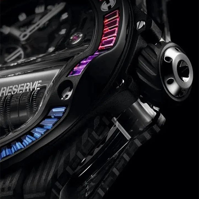 Zie de regenboogna de regen en schrijf een prachtignieuw hoofdstuk-Big Bang MP-11 Super lange kinetische energie koolstofvezel regenboogring horloge