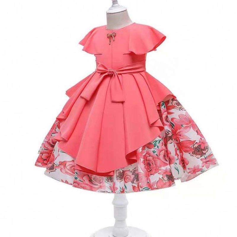 Baige Special Sale Little Girl Dress Baby Girl -jurken Mouwloze zachte eenvoudigheid desgin jurken katoenen linnen