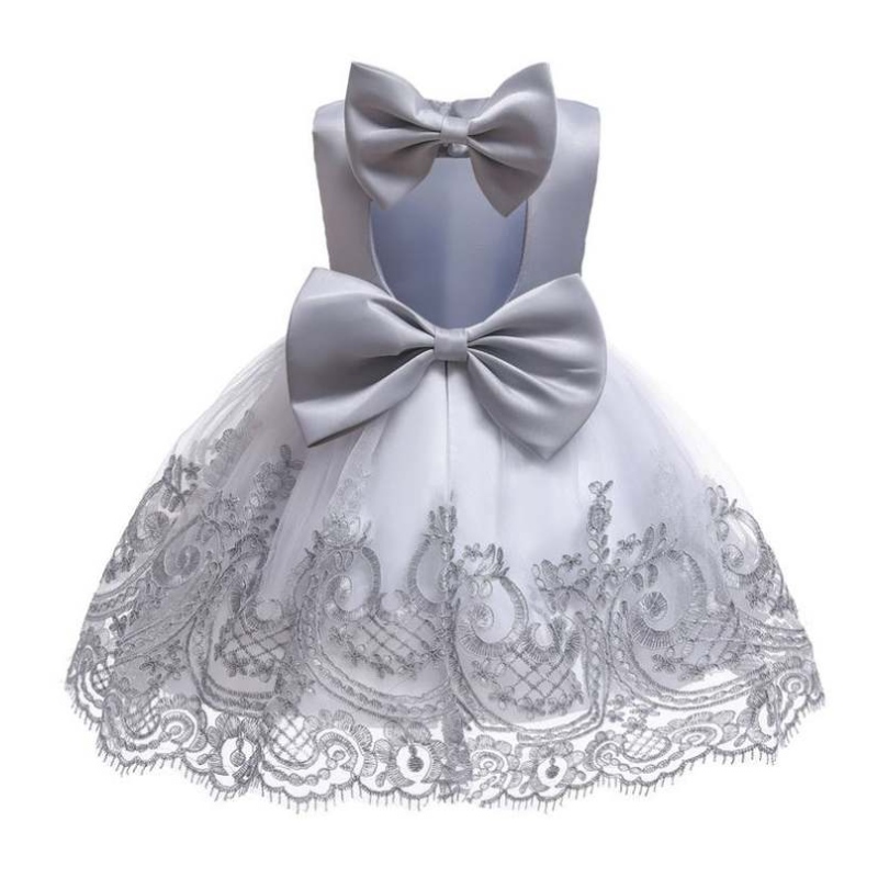 2021 Baige Kids kledingstuk Kerstmis Frock Pasgeboren Baby Girl Birthday Party Jurken B-8086