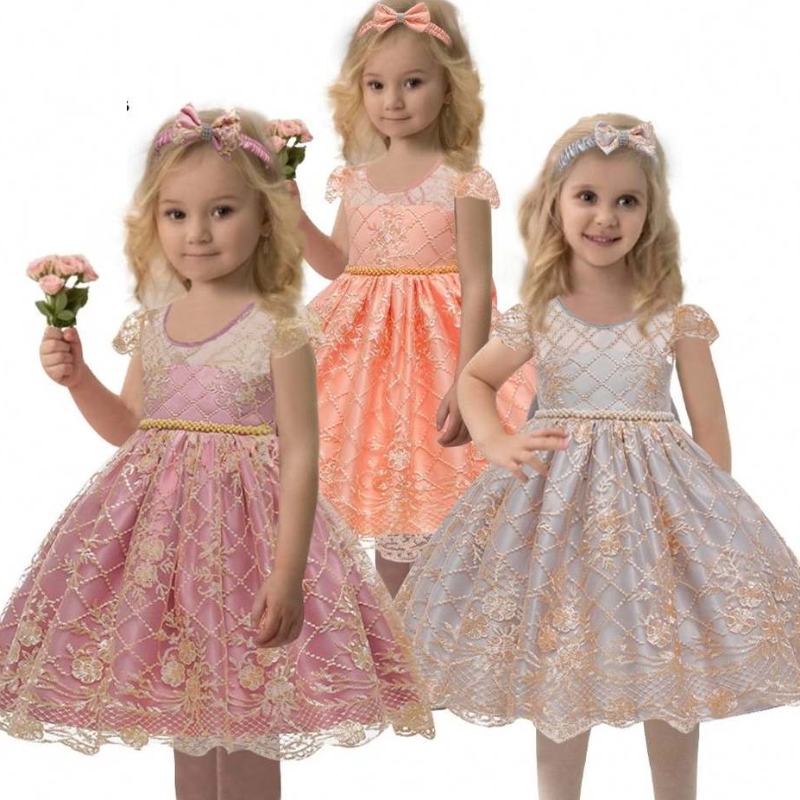 2021 Groothandel Baby Roken Kleding Girl Frock Designs 0-6 jaar Girl Doop Dresses 7933