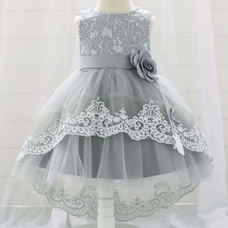 Nieuwe aankomst Kinderkleding Pasgeboren Frock Design Baby Girl Birthday Party Trailing Dress L1921XZ