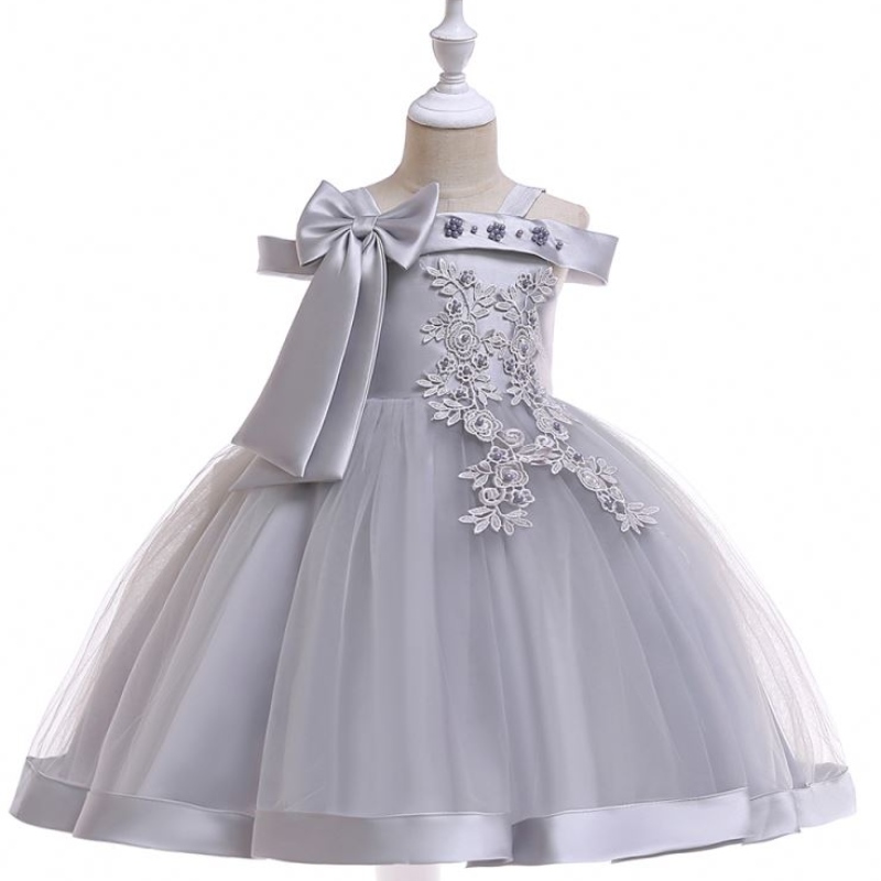 Baige Hot Sale off Shoulder Frock Design Ball Jurns for Girls 10 jaar oud L5081