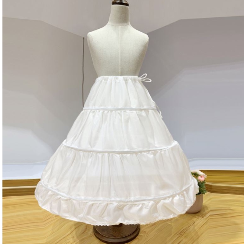 Baige mode Crinoline petticoat rok voor meisjes baljurk onderstreept voor trouwjurk PS06