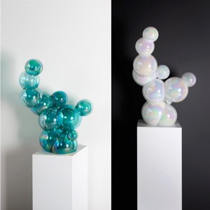 Witte vierkante sculptuurbasis