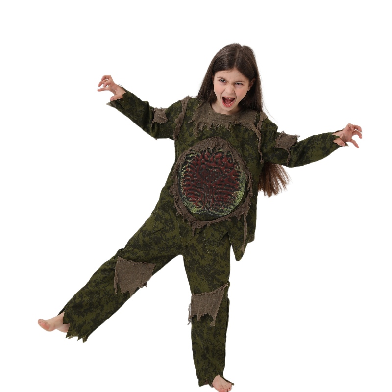 Moeras monster ding Halloween enge terreurcosplay kostuums voor kinderen vreselijke ingewikkelde ingewanden kleding spook zombie camouflage