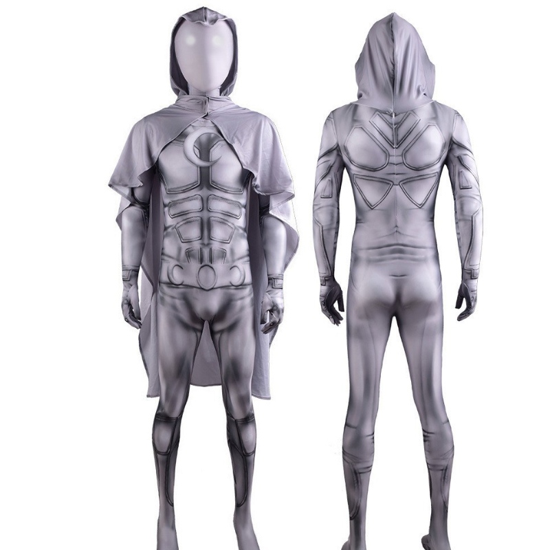 Superhero Moon Knight kostuum Marc Spector Movie Cosplay Halloween Jumpsuit Bodysuit voor kinderen en mannen