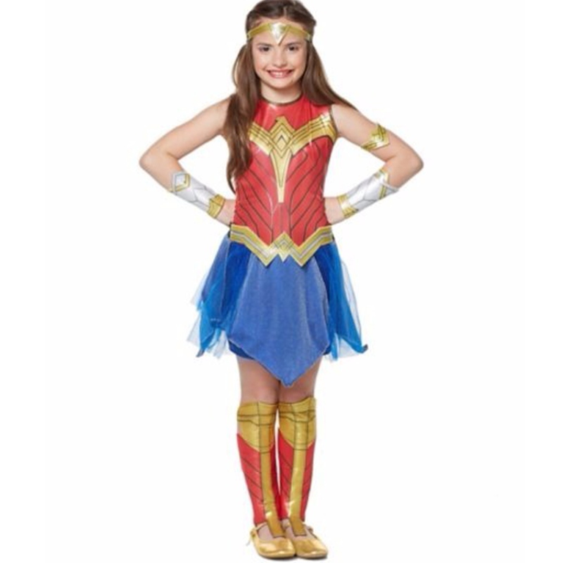 Little Girls Superhero Goddess Diana Party Role Play verkleed Pak Kids Halloween Dawn of Justice Wonder Girl Cosplay kostuum