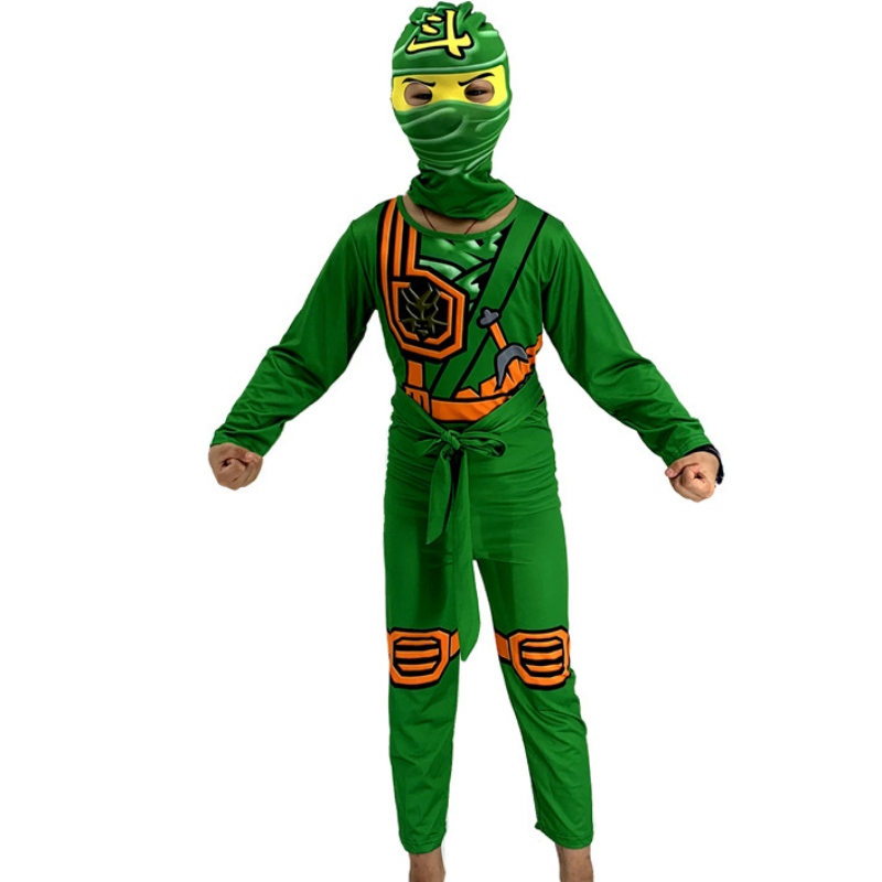 Ninja le cosplay go anime rollenspellen kostuumjongen en meisje jumpsuit halloween kerstfeestje set