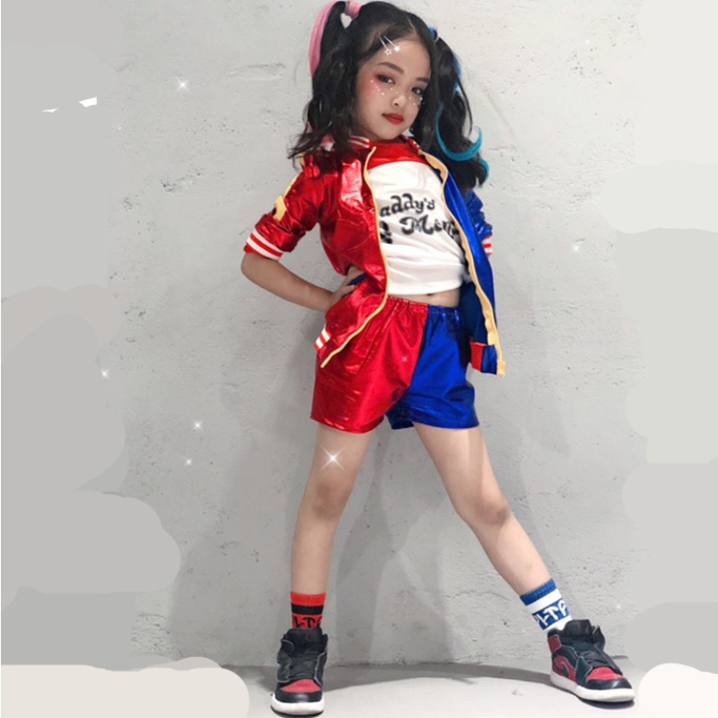 Children 's Day Carnival Har Li Kids Girls Cosplay kostuums Quinn Monster Jacket Pants T-Shirt Sets feestkleding