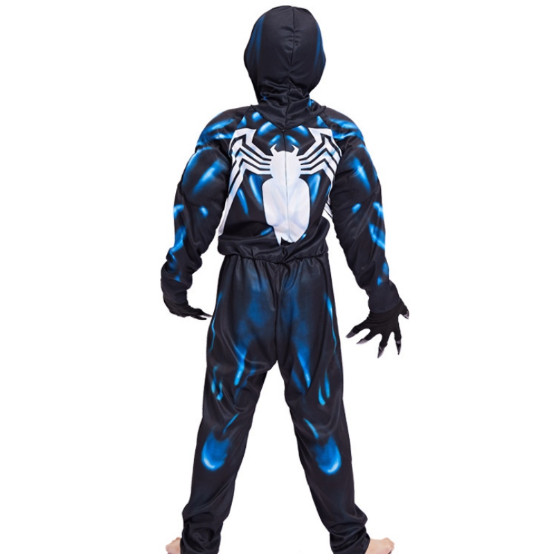 Venom spier kostuum cosplay superheld film kostuum Kids jongens Halloween -kostuum voor kinderen