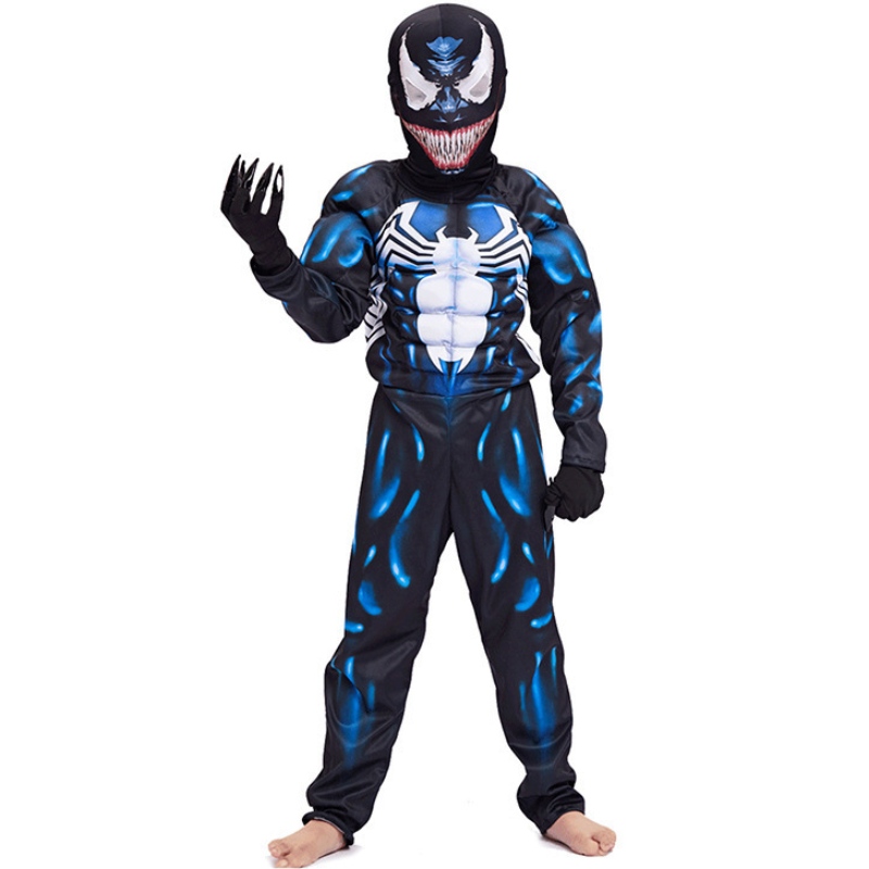 Venom spier kostuum cosplay superheld film kostuum Kids jongens Halloween -kostuum voor kinderen