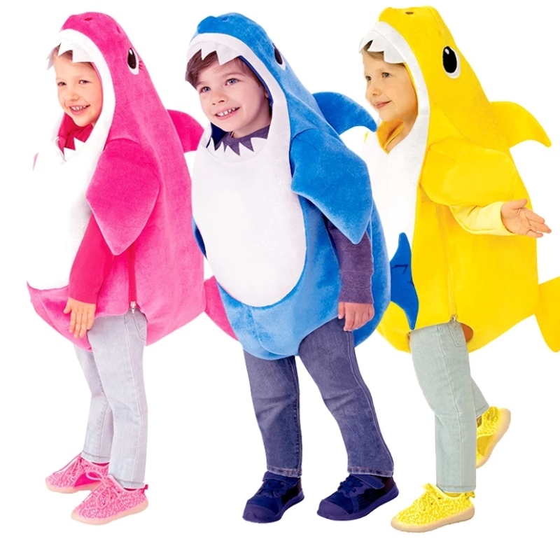 Peuter Family Shark Kostuum Cosplay Halloween -kostuum voor kinderdieren Kostuum voor kinderen Carnival Party Kleed Sui