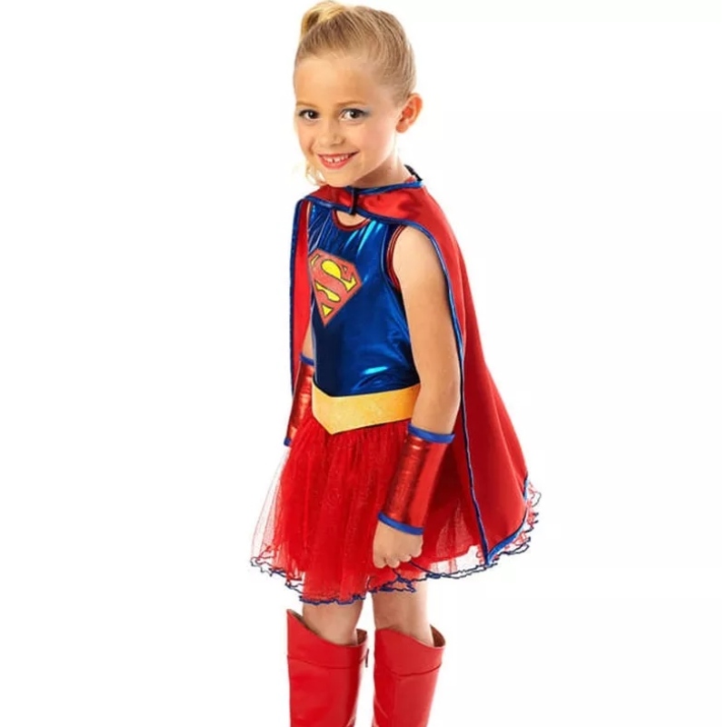 Hot Sale Justice League Child \\'s Supergirl Tutu Dress Halloween -kostuums voor meisjes