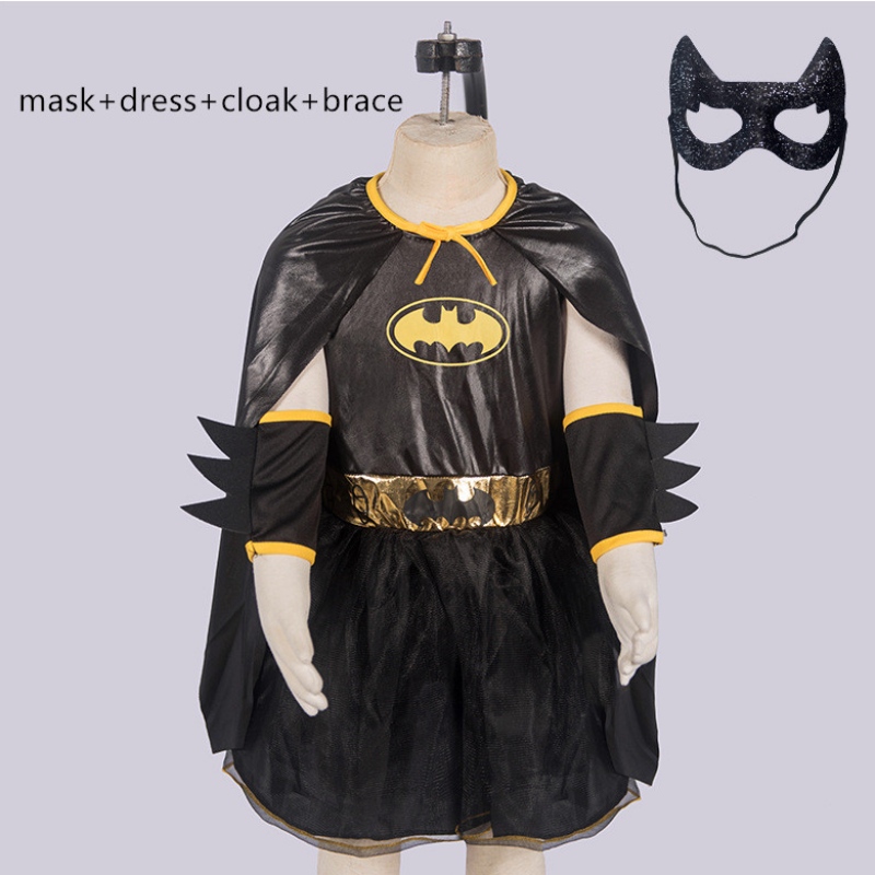 Halloween Classic Cloak TV&Movie Role Play Dress Bat Girl Cosplay kostuum