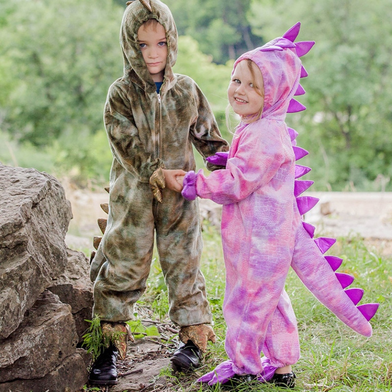 Dinosaurus -kledingcosplay jumpsuit van kinderen schattig Tyrannosaurus Rex Jurassic kostuums