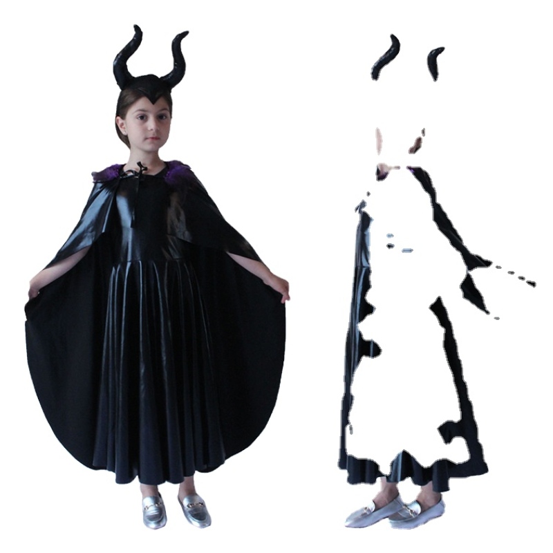 Halloween -kostuums Europa en de Amerikaanse kinderen Black Witch Sleeping Spell Cosplay kostuums