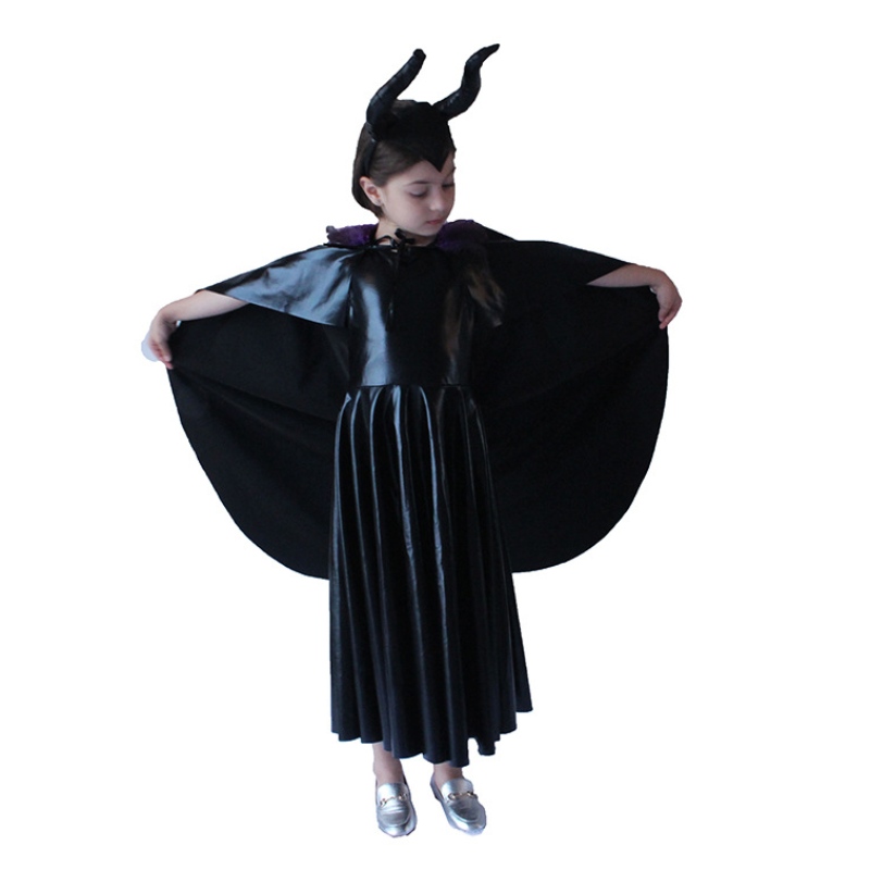 Halloween -kostuums Europa en de Amerikaanse kinderen Black Witch Sleeping Spell Cosplay kostuums