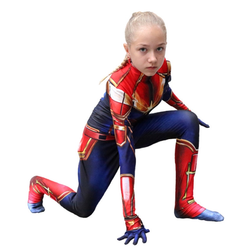 Film Hot Sale Party Superhero 3D Gedrukte Halloween Cosplay Jumpsuit -kostuums voor meisjes