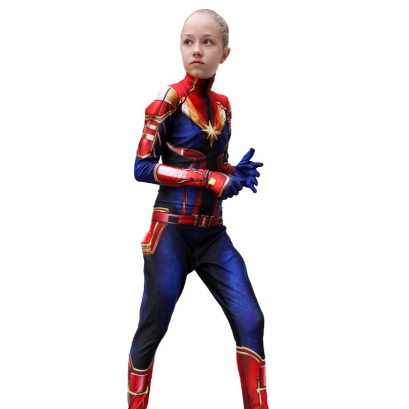 Film Hot Sale Party Superhero 3D Gedrukte Halloween Cosplay Jumpsuit -kostuums voor meisjes