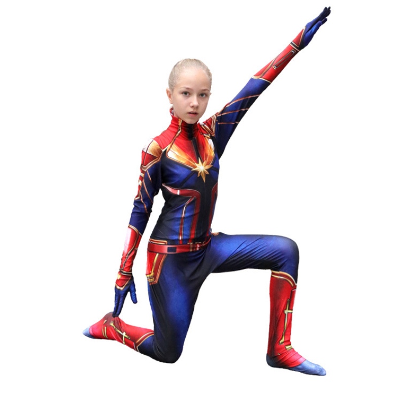 Film Hot Sale Party Superhero 3D Gedrukte Halloween Cosplay Jumpsuit -kostuums voor meisjes