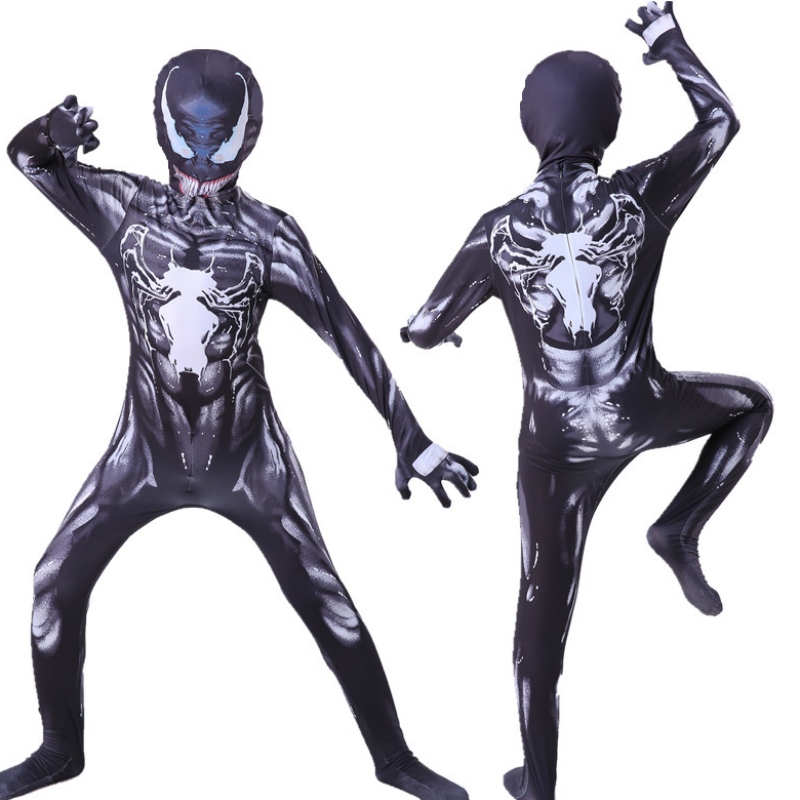 Kinderen Venom Kostuum Cosplay Superhero Kostuums Cuit Jumpsuit Bodysuit