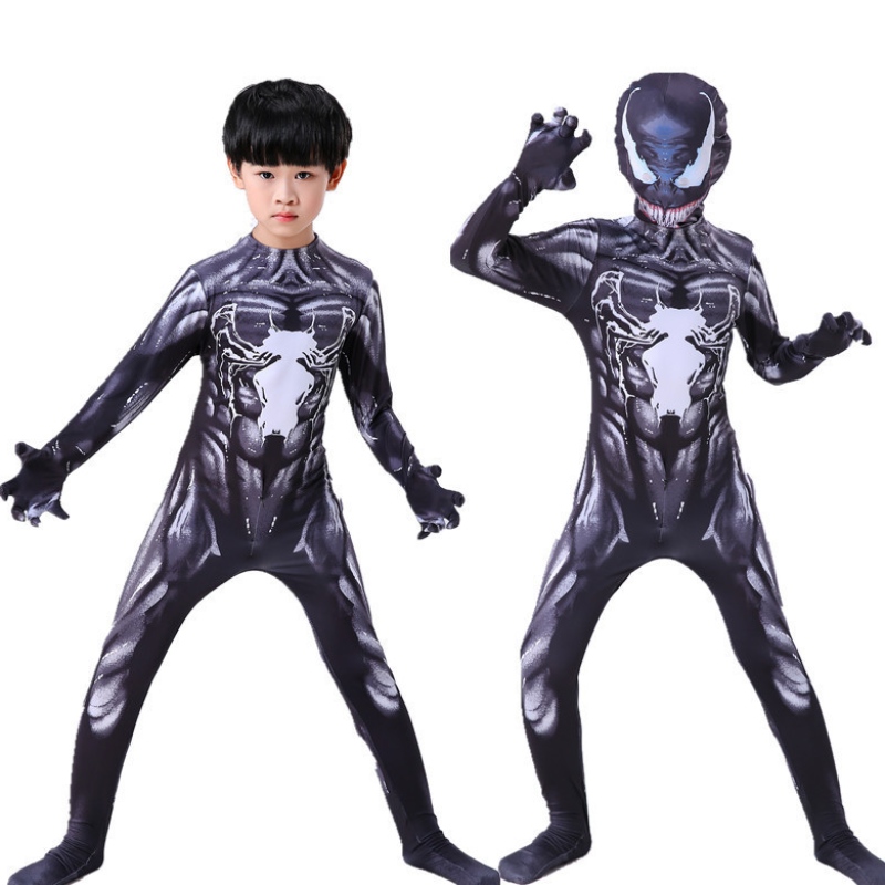 Kinderen Venom Kostuum Cosplay Superhero Kostuums Cuit Jumpsuit Bodysuit