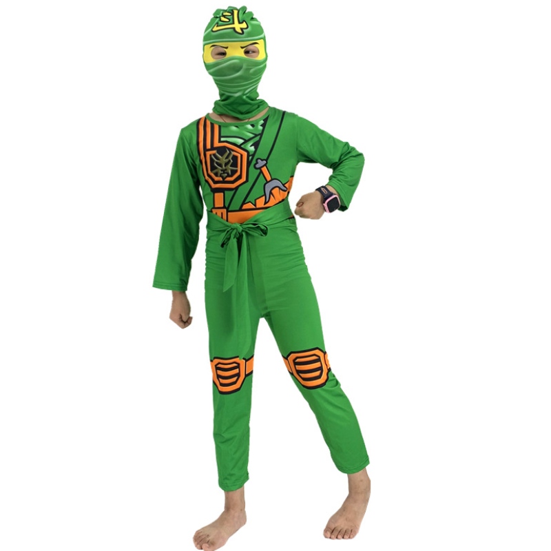 Kinderkostuumheld Cosplay jumpsuit Halloween Fancy Dress met masker